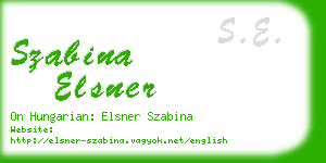 szabina elsner business card